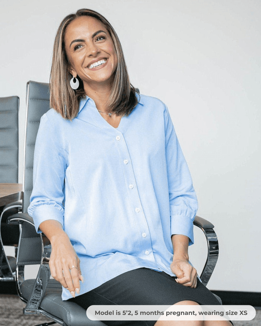 No-Gap Maternity Nursing Button Down Shirt in TENCEL (Regular & Petite) — gallery