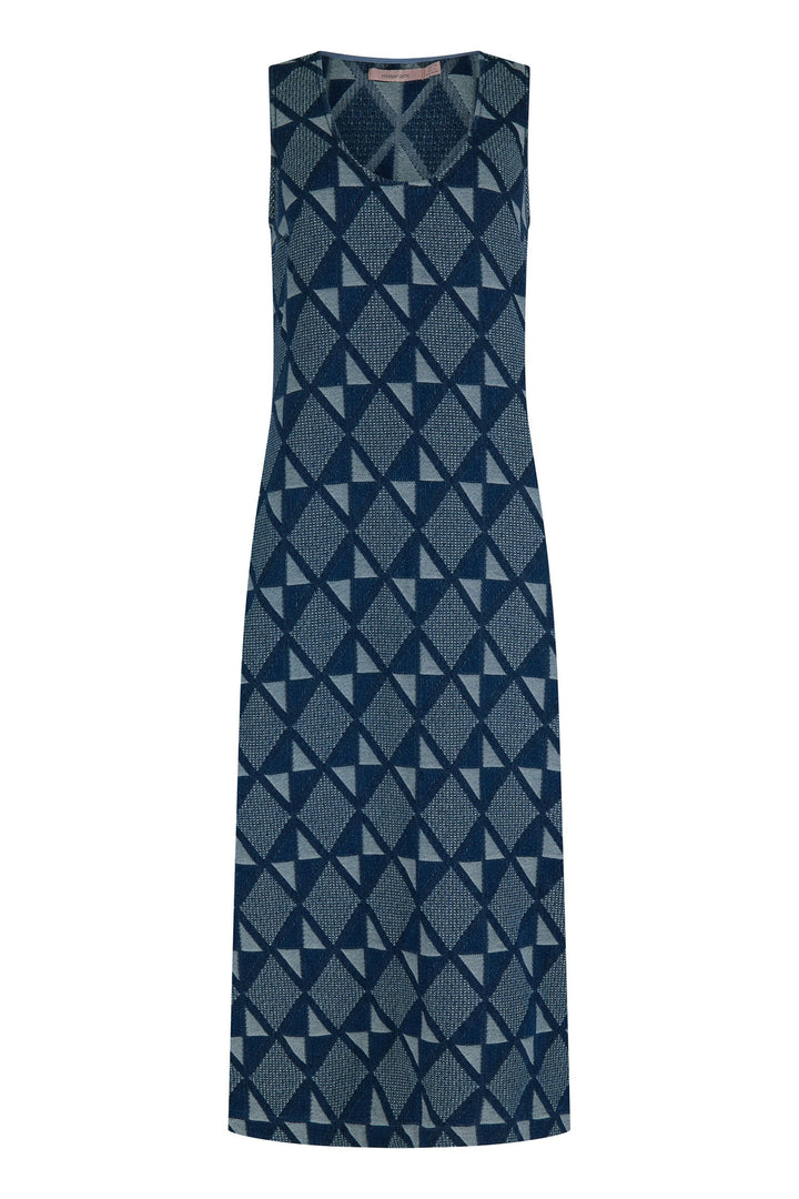 Courtney Dress In Abstract Denim — gallery