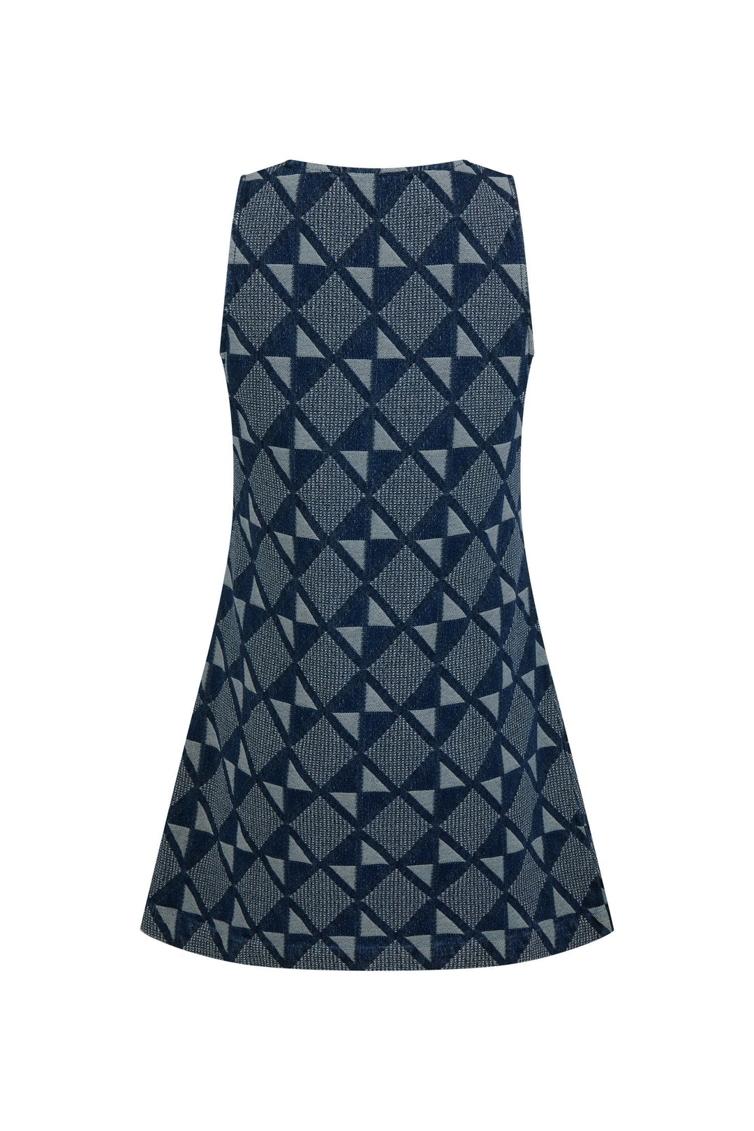 Courtney Mini Dress In Abstract Denim — gallery