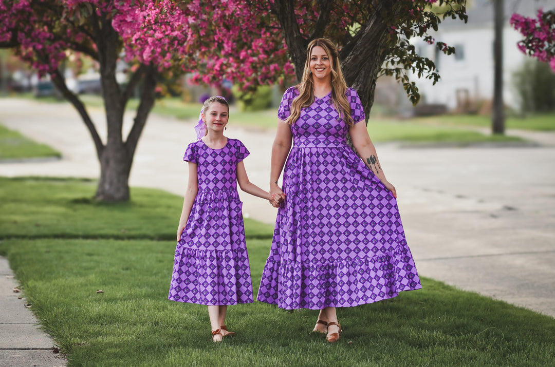 Patchwork Print Maxi Dress for Women - gallery