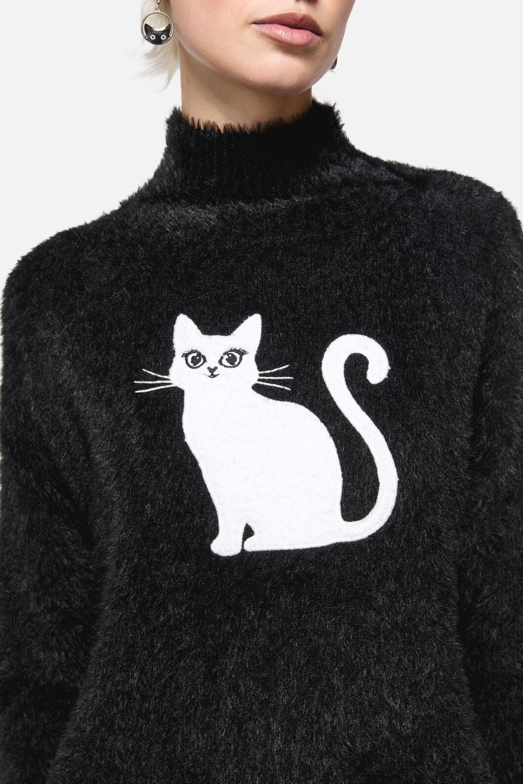 Catkins Boucle Knit Sweater Knit Top for Women - gallery