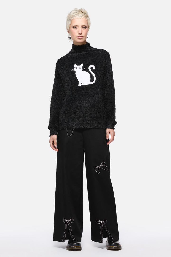 Catkins Boucle Knit Sweater Knit Top for Women - gallery