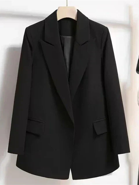 Waist-Belted Blazer with Pockets in Beige