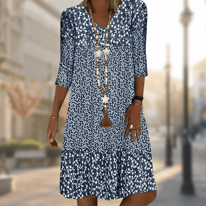 Elea Midi Dress with a Defined Waist and Clean Lines