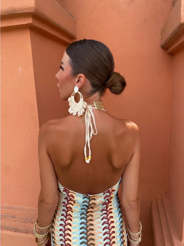 Lace-Trim Sleeveless Maxi Beach Cover-Up for Women