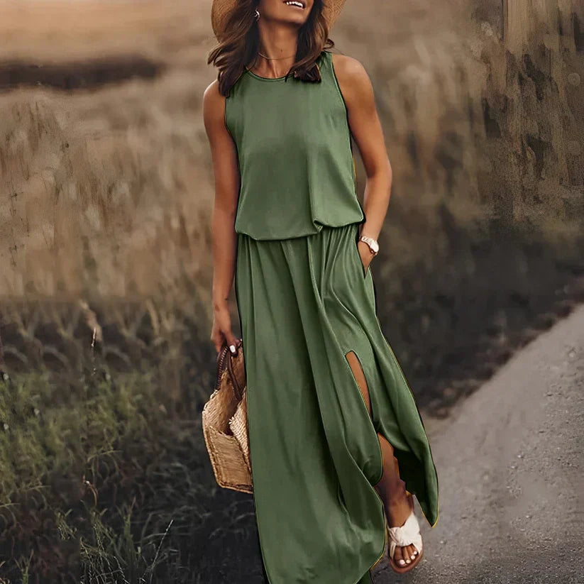 Colourful Easy-Wear Dress in Six Shades for Women