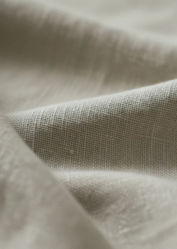 Craig Pure Linen V-Neck Mandarin Collar Shirt for Men - gallery