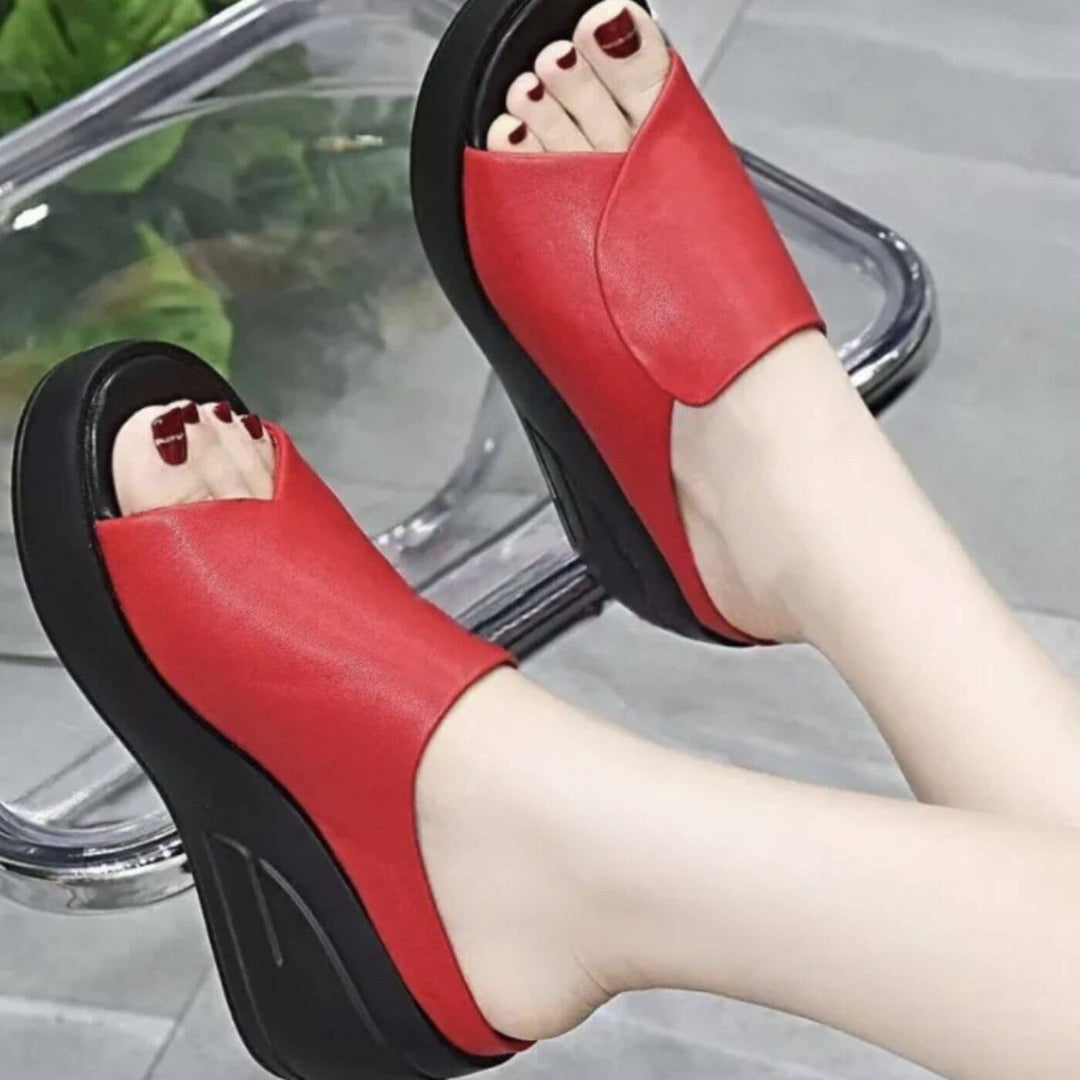 Orthopedic Slip-On Wedge Sandals for Women - gallery