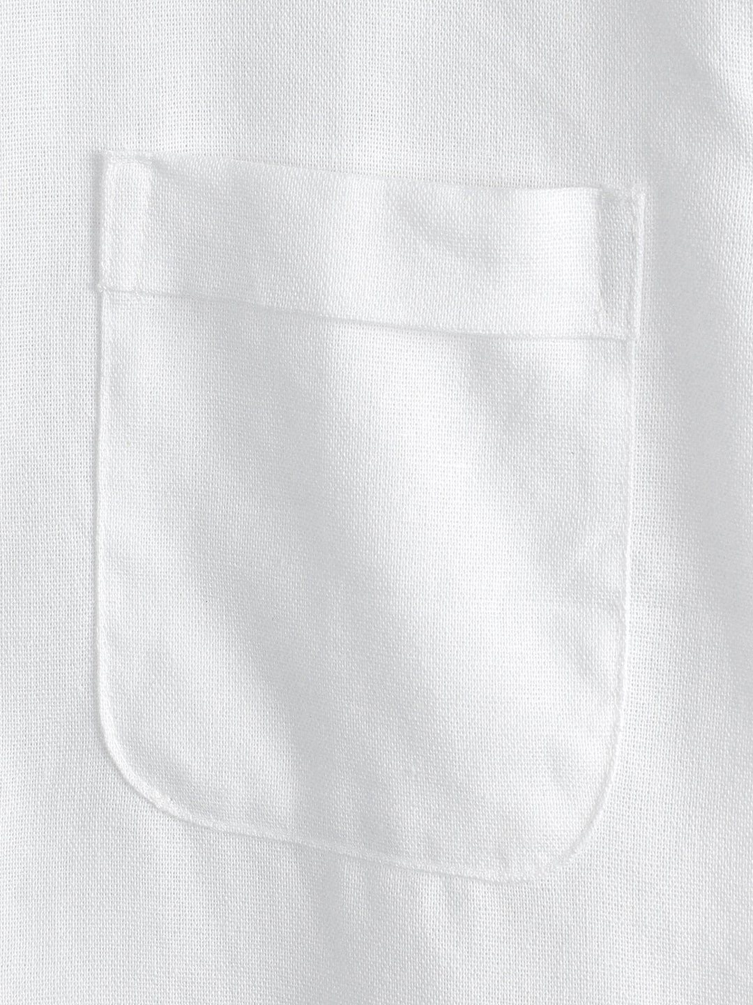 Solid Stand Collar Half-Button Linen Cotton Shirt for Men - gallery
