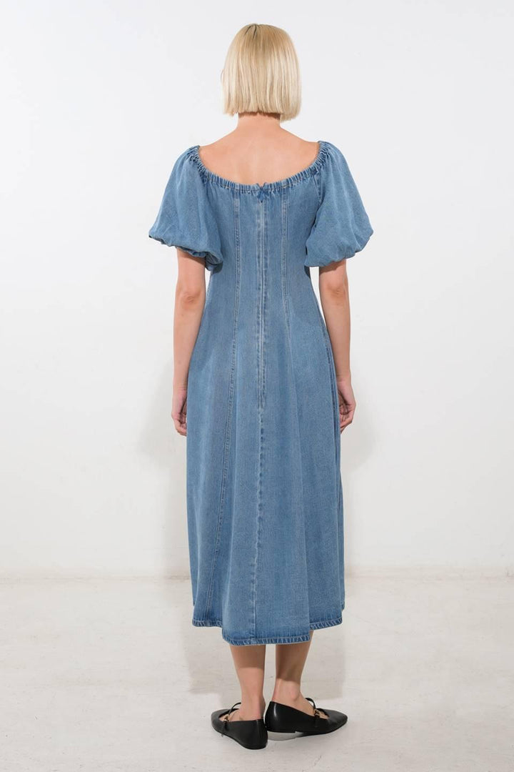 COASTAL CUTIE TENCEL MIDI DRESS — gallery