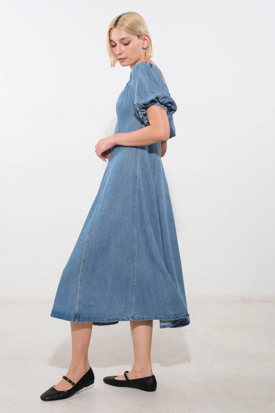 COASTAL CUTIE TENCEL MIDI DRESS — gallery