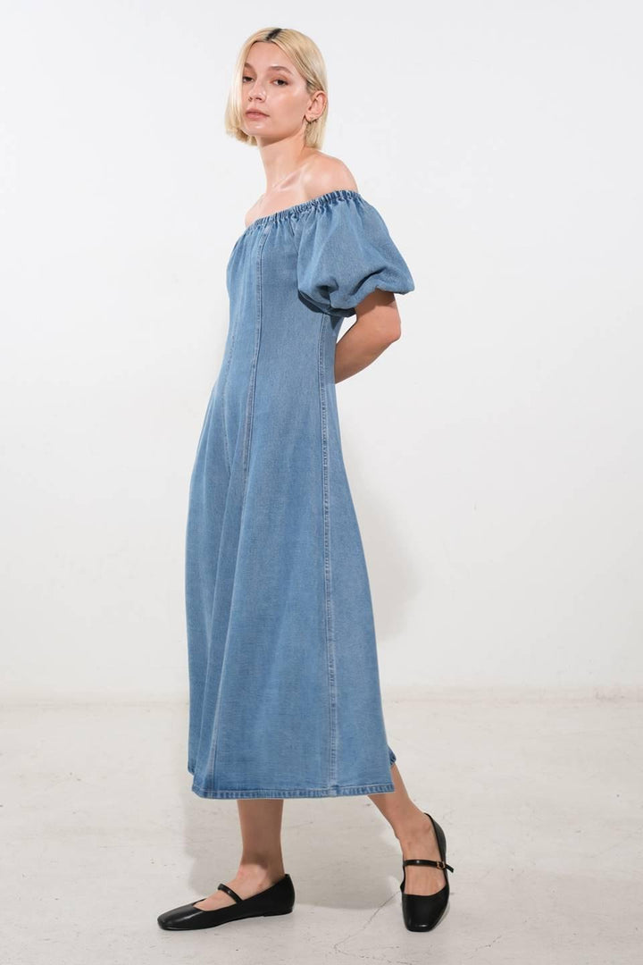 COASTAL CUTIE TENCEL MIDI DRESS — gallery