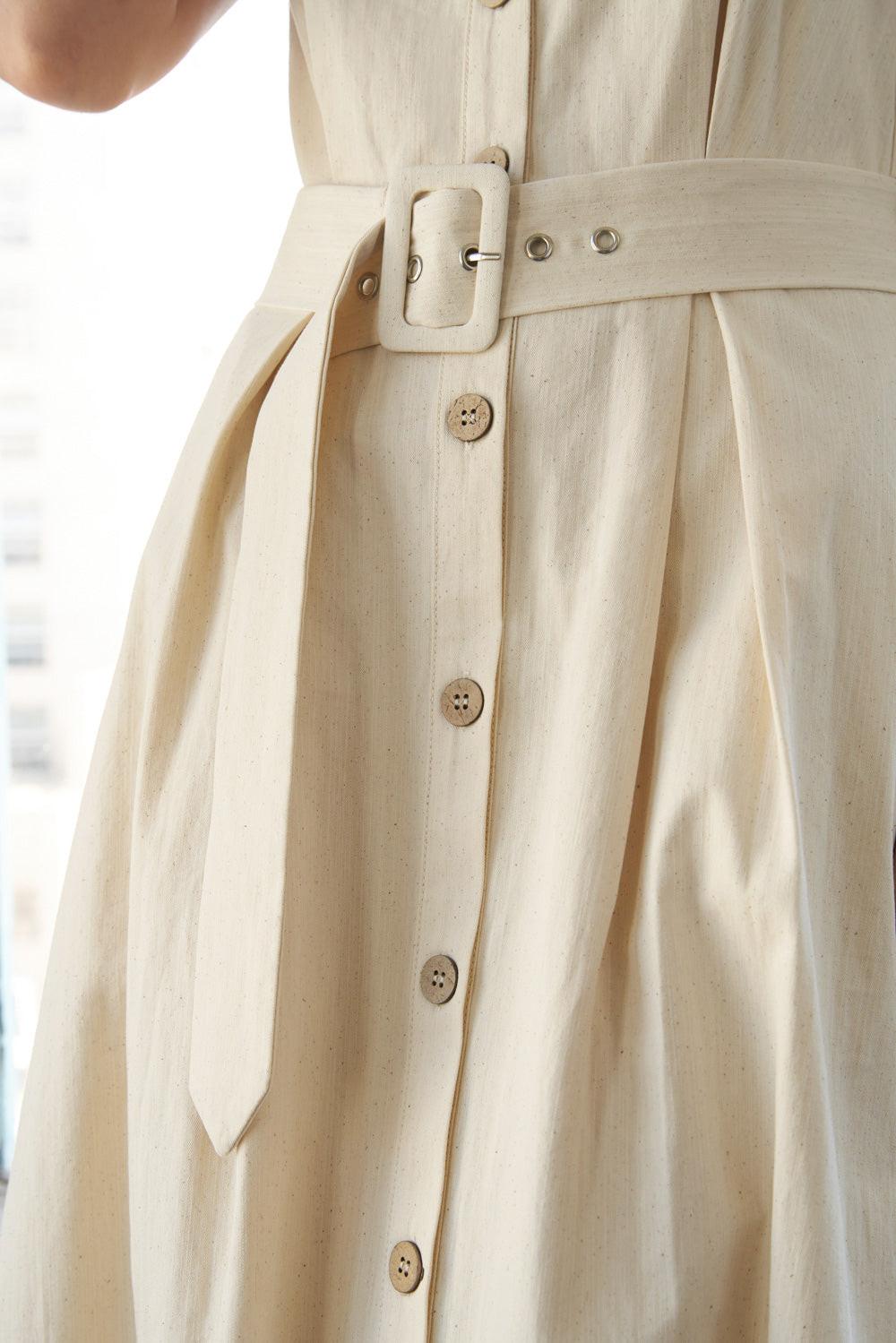 CALIFORNIA DREAMING WOVEN MIDI DRESS — gallery