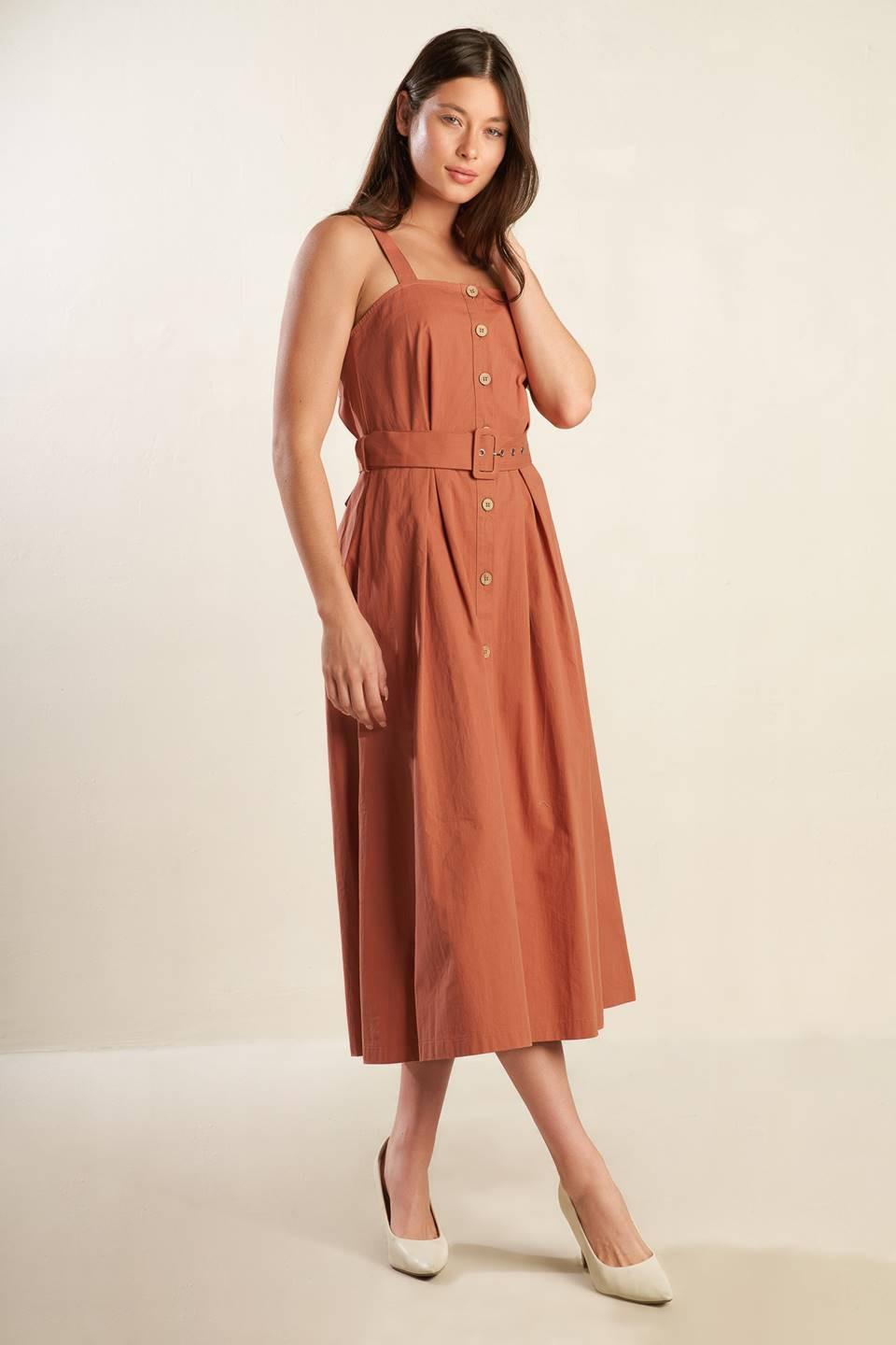 CALIFORNIA DREAMING WOVEN MIDI DRESS — gallery