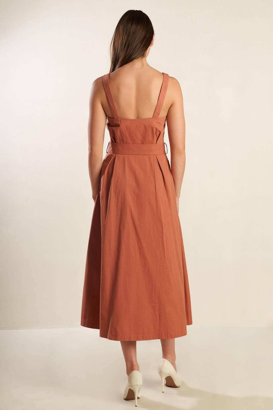 CALIFORNIA DREAMING WOVEN MIDI DRESS — gallery