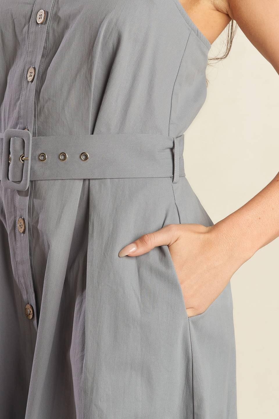 CALIFORNIA DREAMING WOVEN MIDI DRESS — gallery