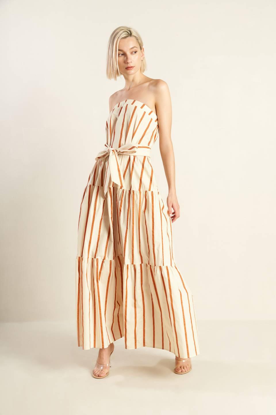 SWEET REMINISCENCE WOVEN MAXI DRESS — gallery