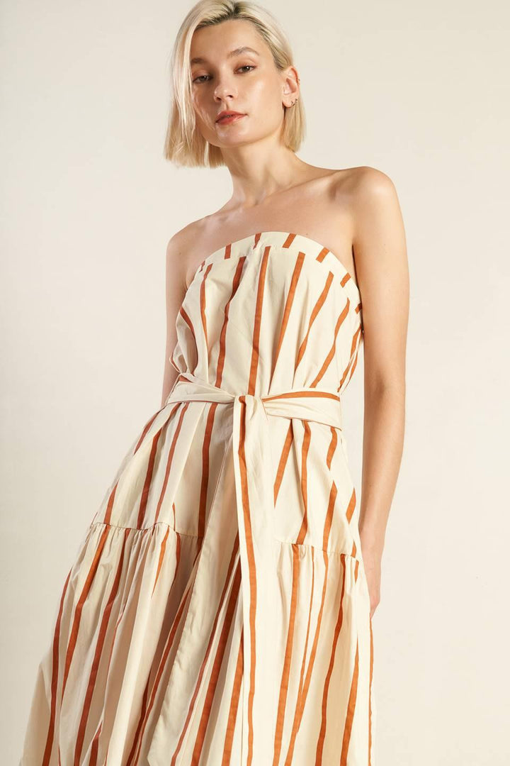 SWEET REMINISCENCE WOVEN MAXI DRESS — gallery