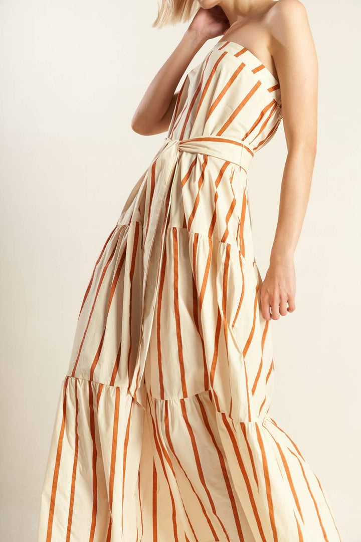 SWEET REMINISCENCE WOVEN MAXI DRESS — gallery