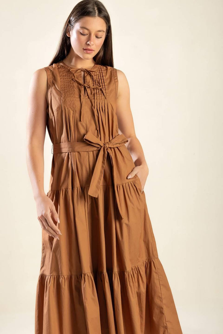 EVERYTHING I WANT WOVEN MIDI DRESS — gallery