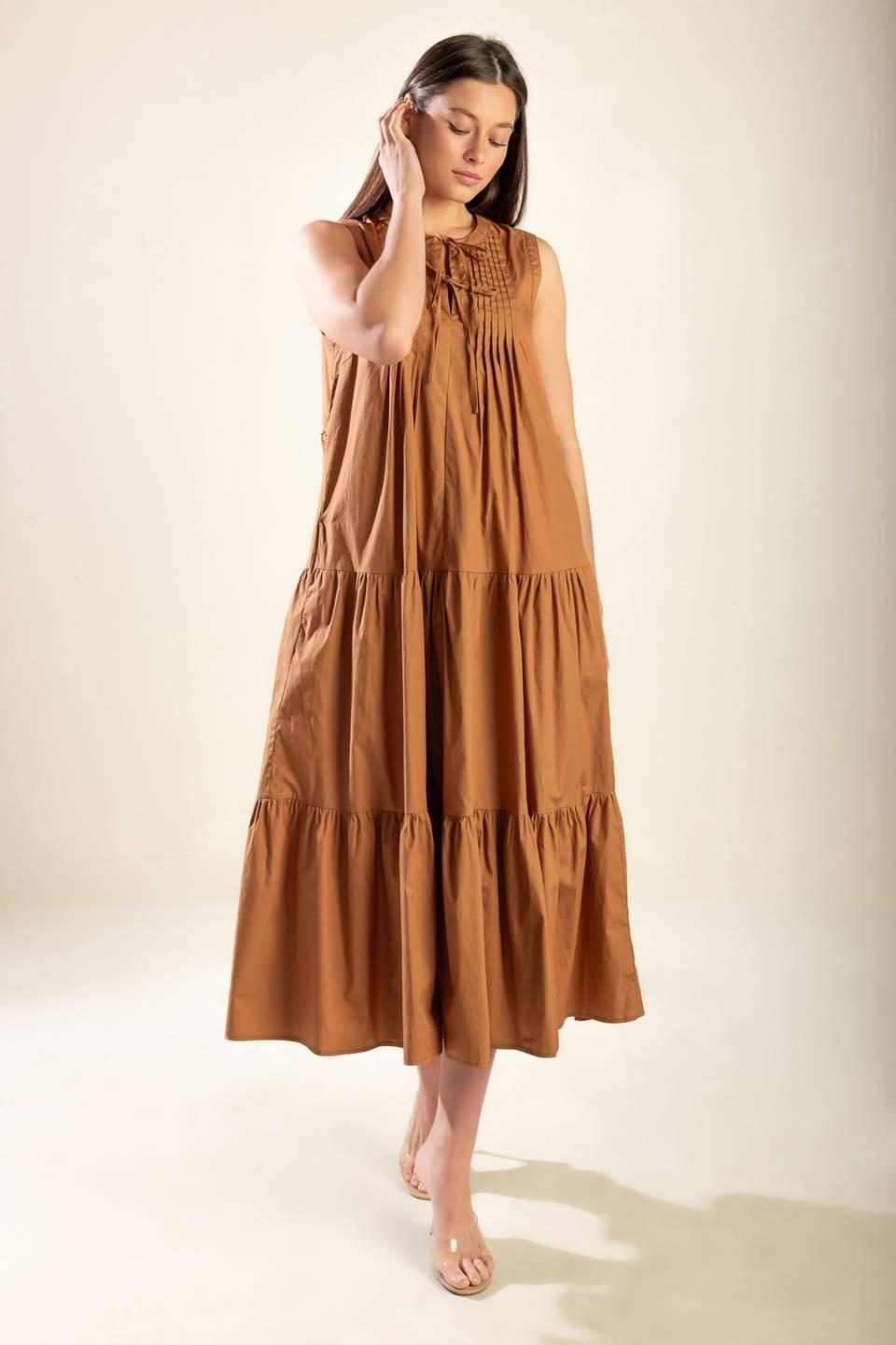 EVERYTHING I WANT WOVEN MIDI DRESS — gallery