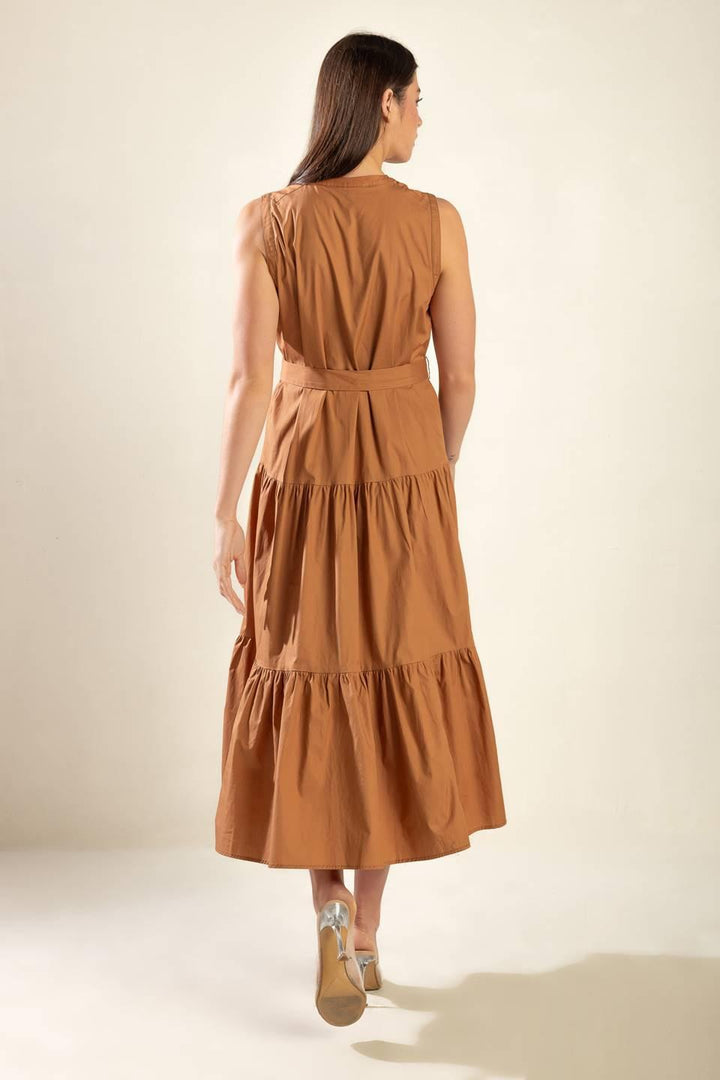 EVERYTHING I WANT WOVEN MIDI DRESS — gallery