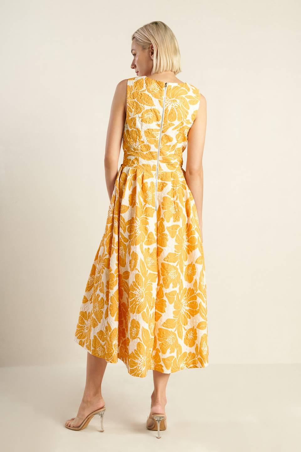 STARDUST STARLIGHT WOVEN MIDI DRESS — gallery