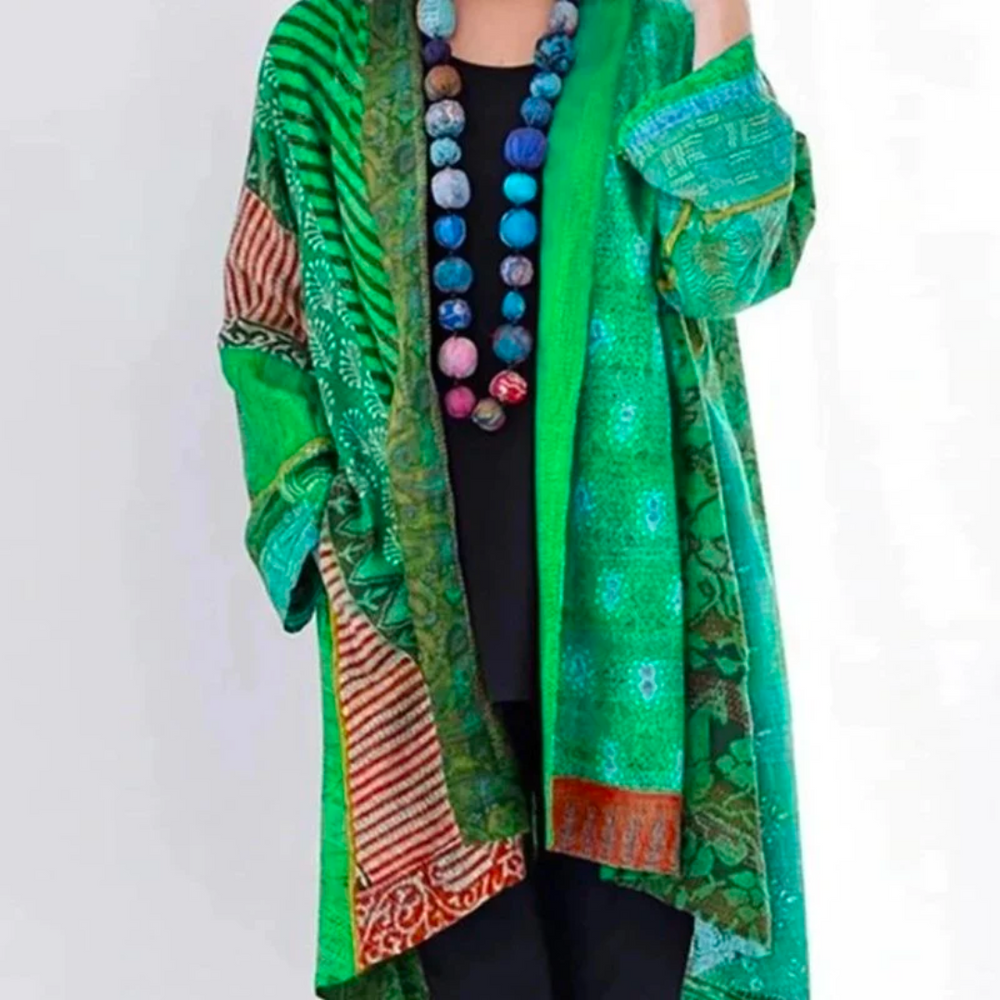 Josephine Open-Front Cotton Fine-Knit Cardigan for Women