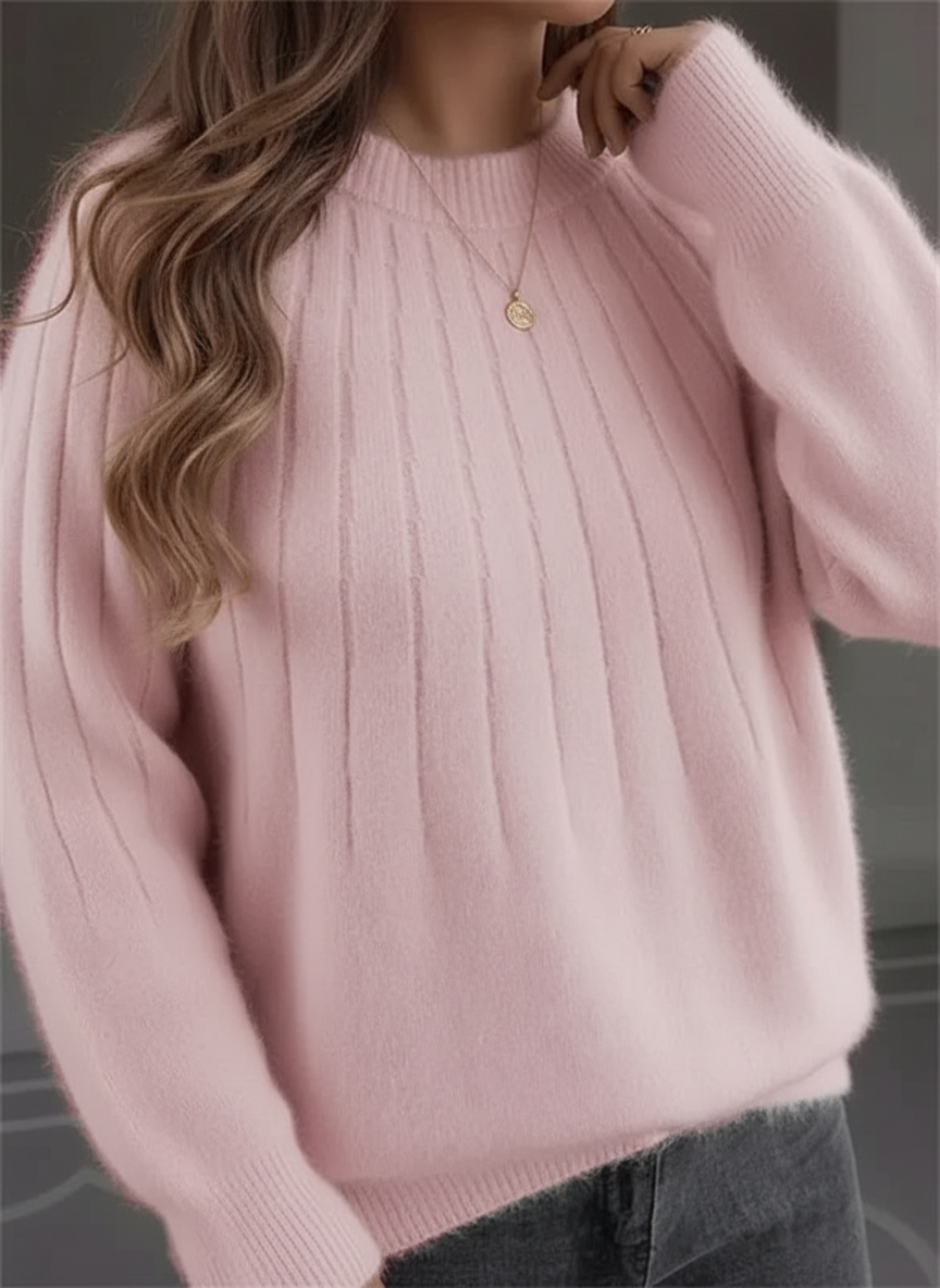 Ribbed Knit Jumper with a Relaxed, Curve-Friendly Fit
