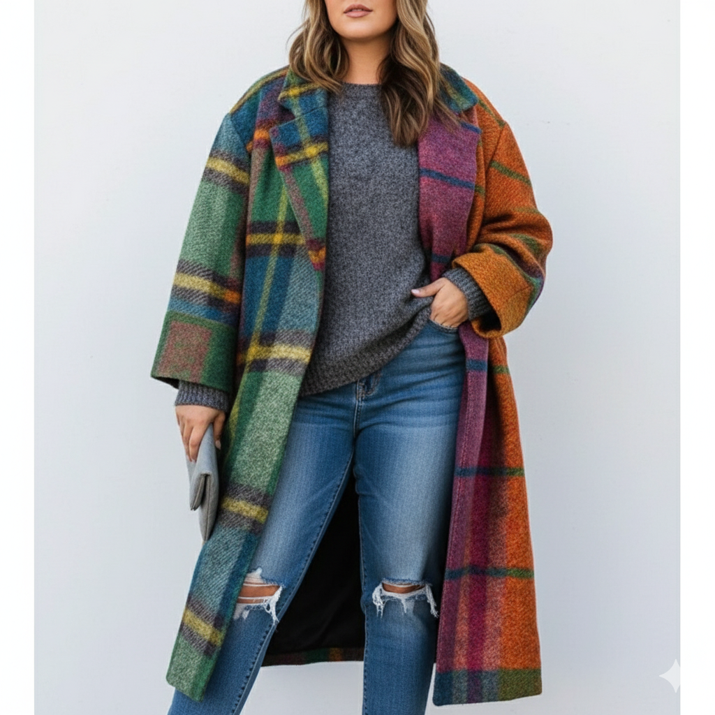 Long Wool Overcoat - Generous Cut, Mid-Calf Length