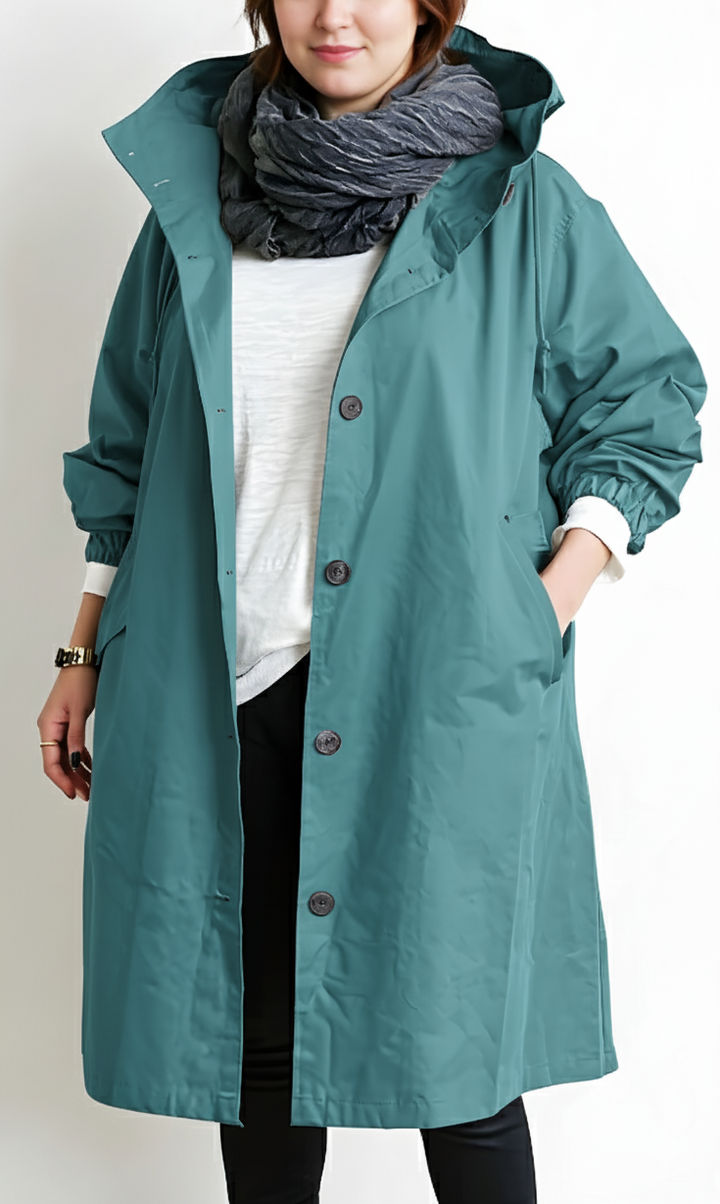 Women's Hooded Overcoat in a Classic Straight Fit