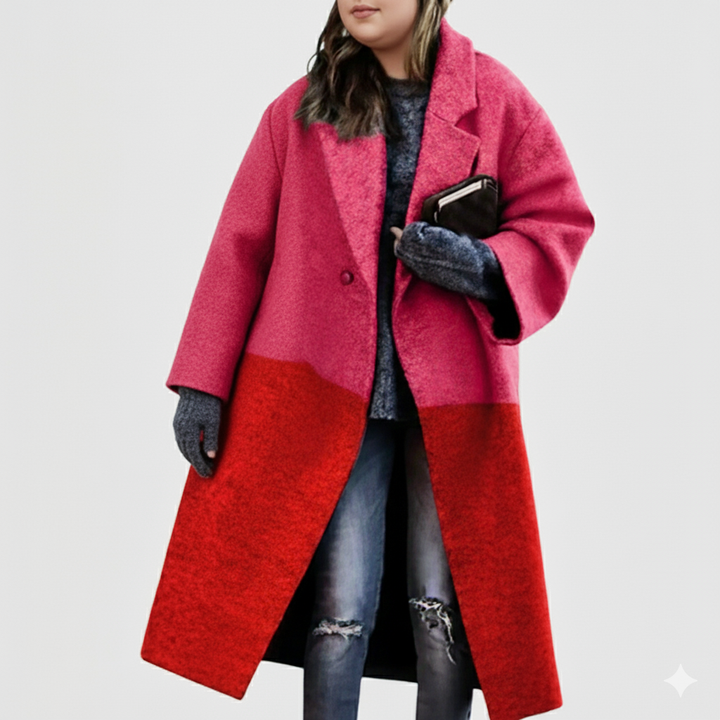 Long Wool Overcoat - Generous Cut, Mid-Calf Length
