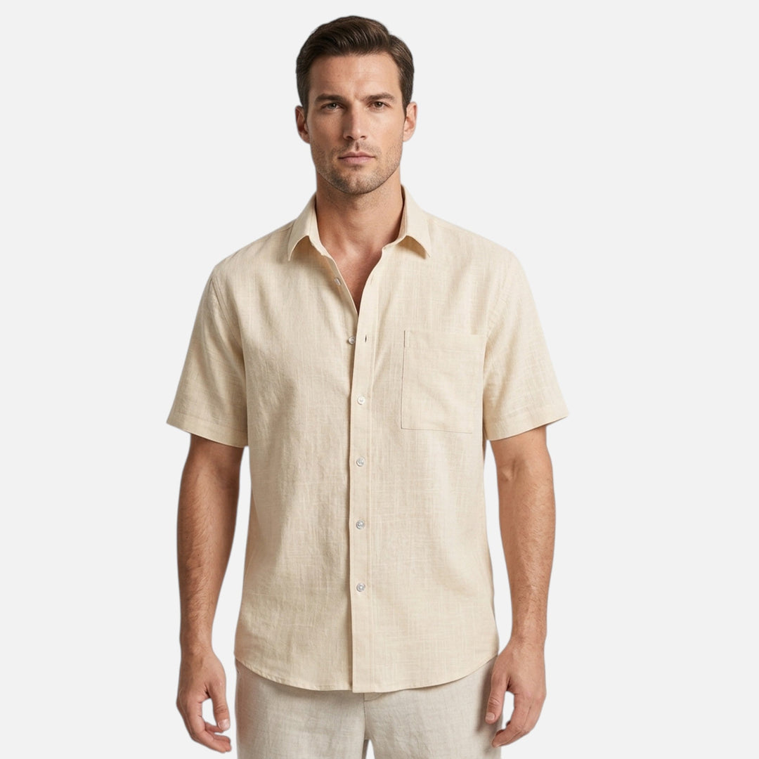Cotton Blend Beach Shirt for Men