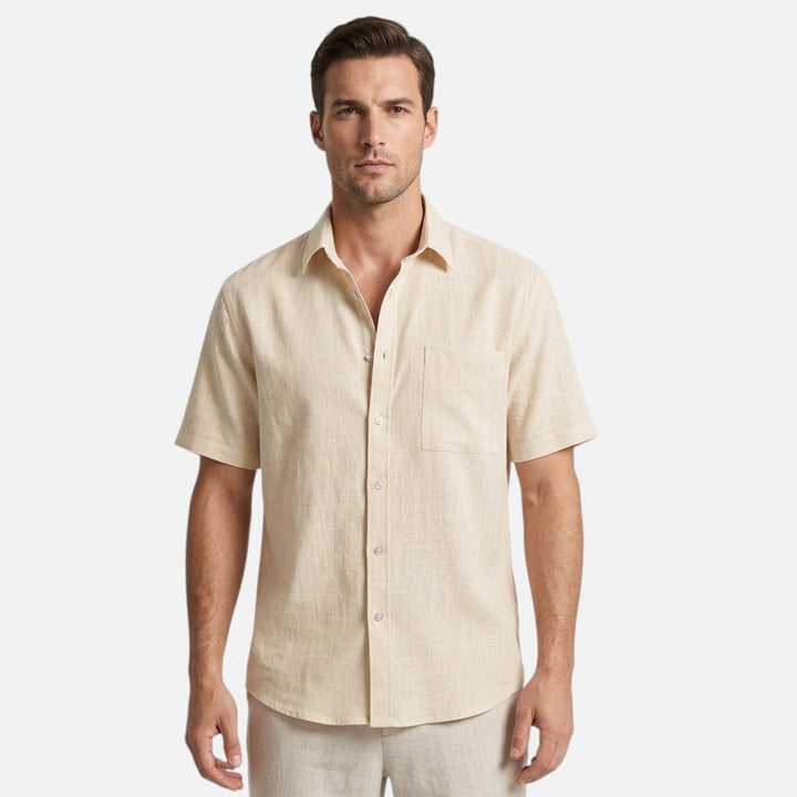 Cotton Blend Beach Shirt for Men