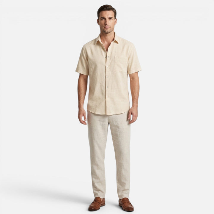 Cotton Blend Beach Shirt for Men - gallery