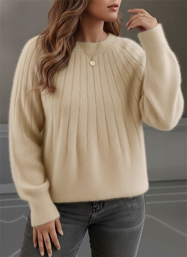 Ribbed Knit Jumper with a Relaxed, Curve-Friendly Fit
