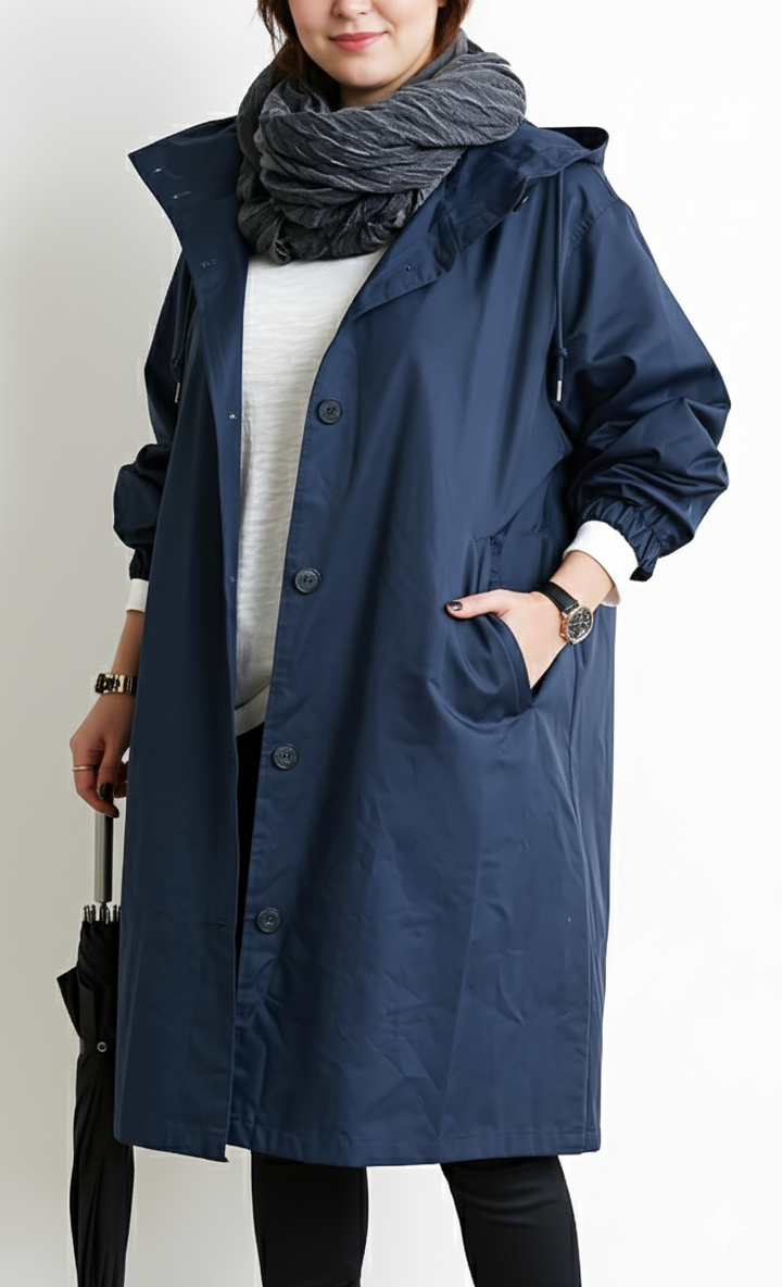 Women's Hooded Overcoat in a Classic Straight Fit