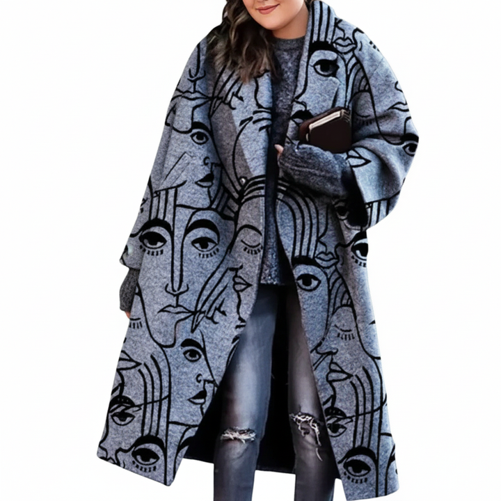 Long Wool Overcoat - Generous Cut, Mid-Calf Length