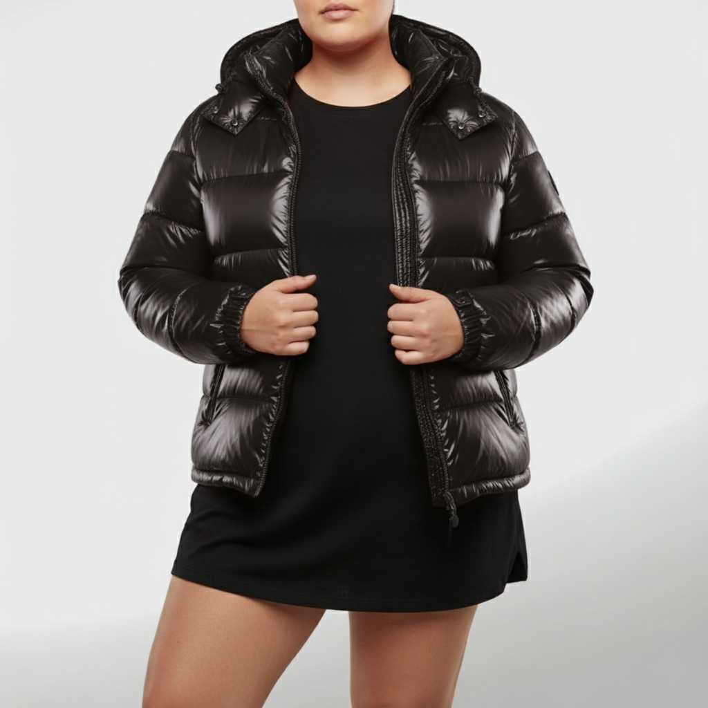 Insulated Puffer Coat in Plus Sizes for Women