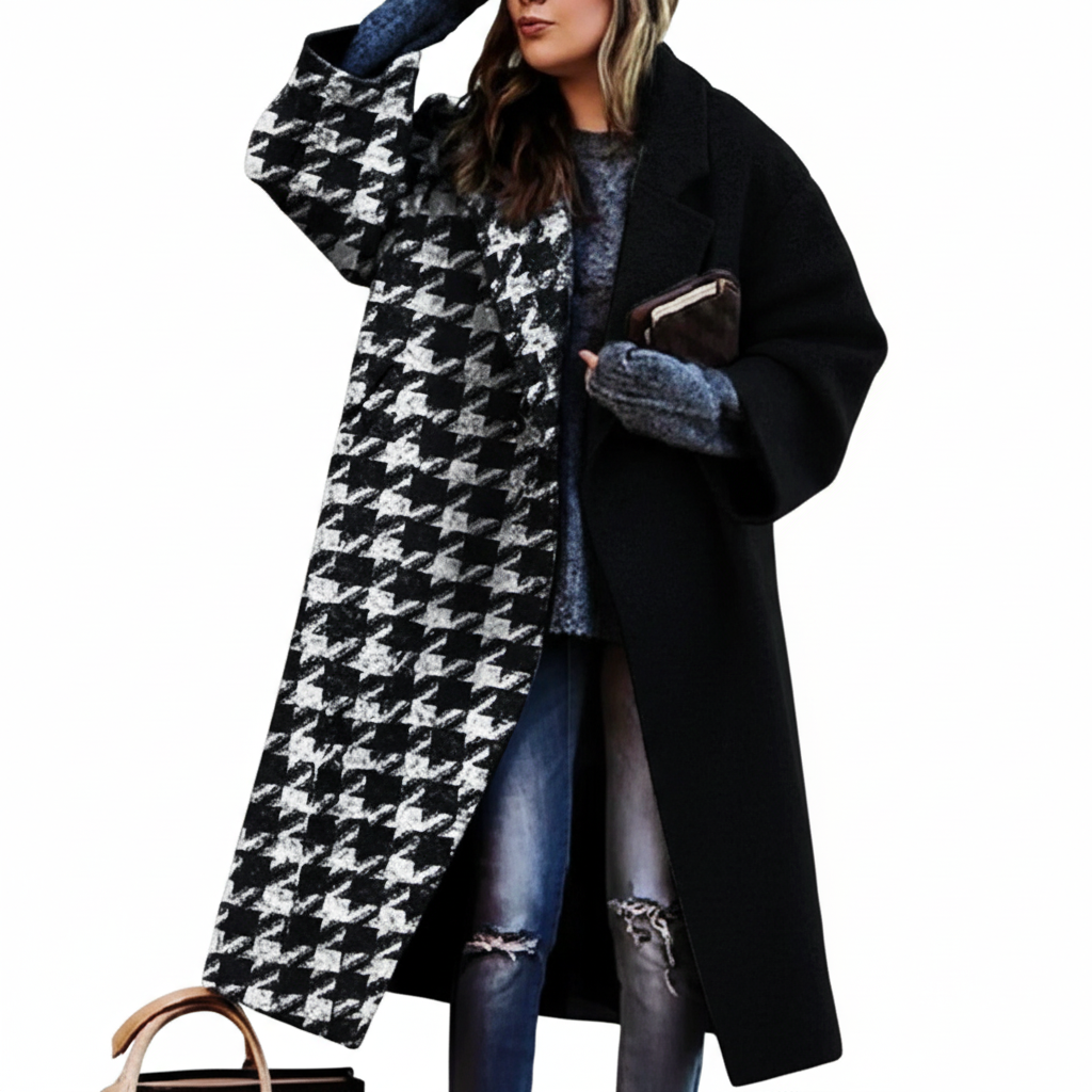 Plus Size Women's Long Wool Coat