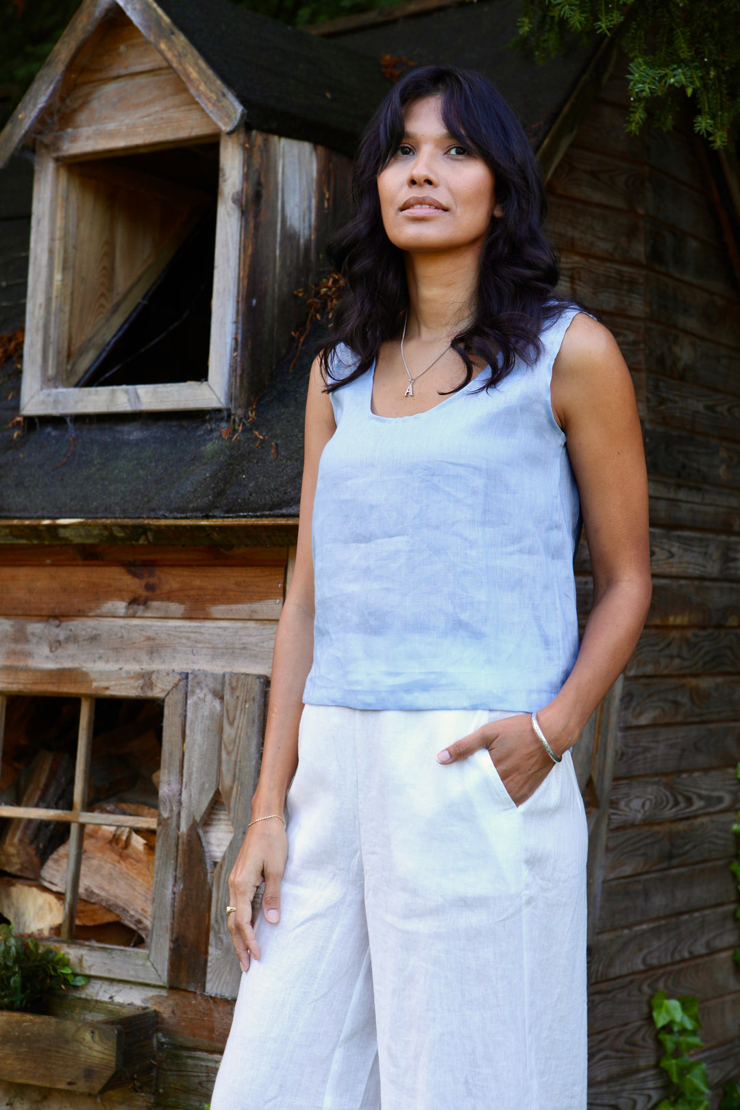 Gracie Linen Top for Women - gallery