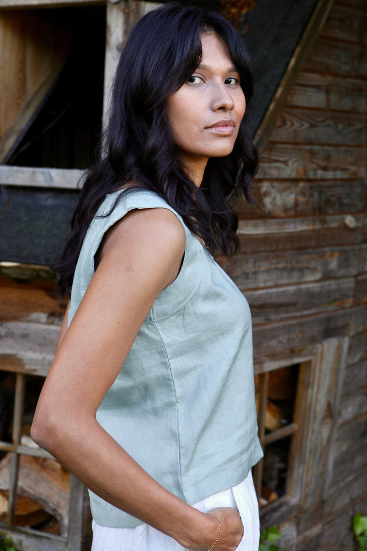 Gracie Linen Top for Women - gallery