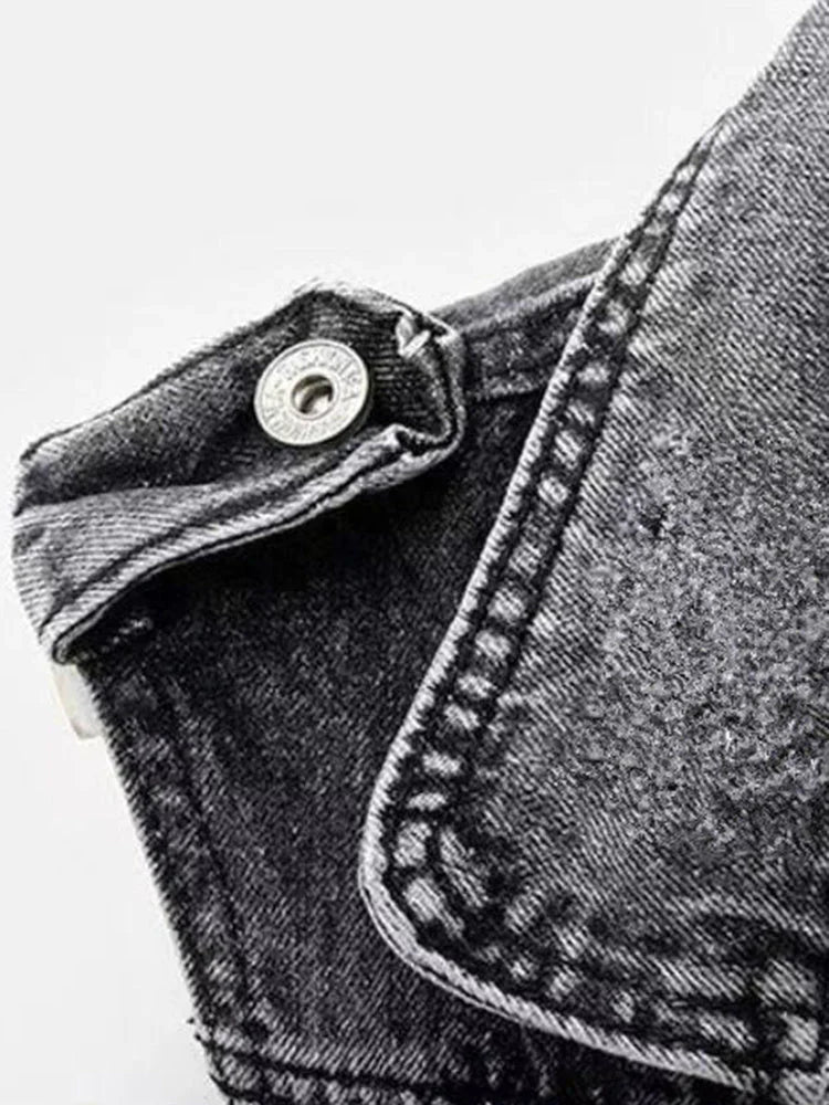 Denim Gilet - Classic Sleeveless Layer for Women