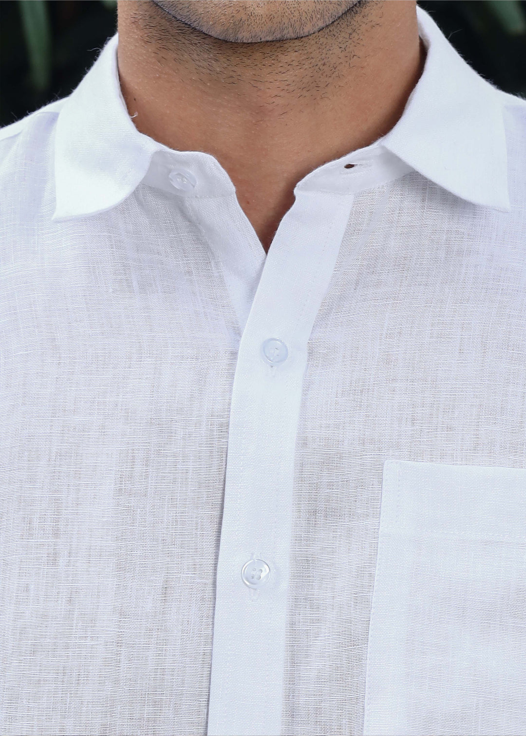 Harvey Pure Linen White Short Sleeve Shirt for Men - gallery