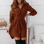 Yasa - Belted Waist Shirt Dress