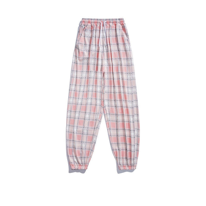 Pants New Bunch of Feet Fashion Loose Black Plaid Summer Harajuku Students - gallery