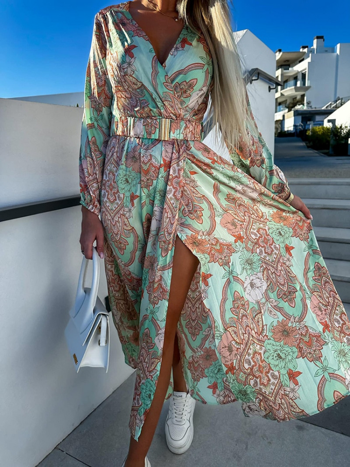 Lightweight Woven Bohemian Maxi Dress in a Relaxed Fit