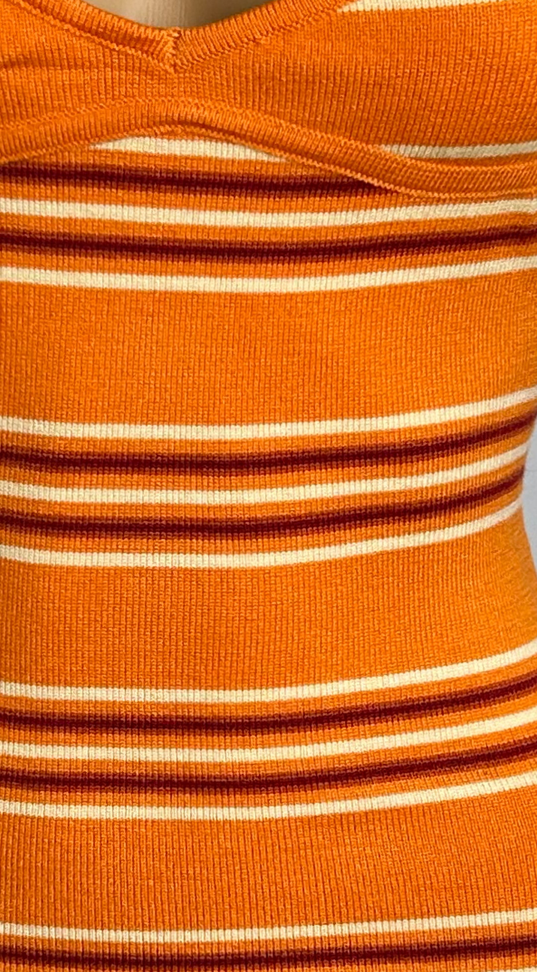 Meliora Stripe Halter Knit Mini Dress for Women - gallery