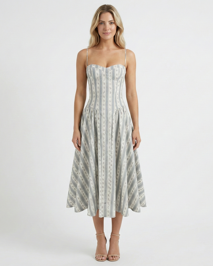 Isola Striped Midi Dress for Women