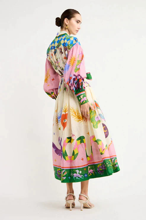 Long Floral Retro-Style Dress for an Easy Weekend Look